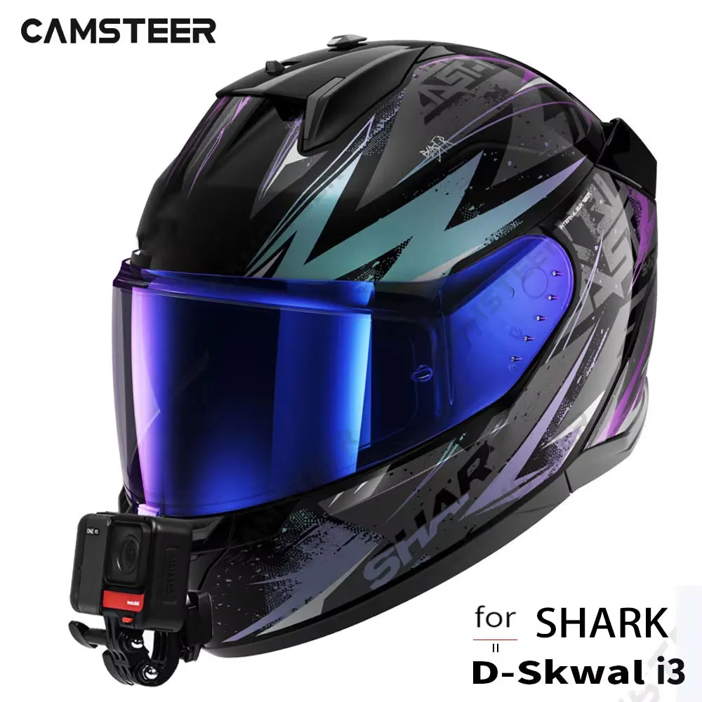 Aluminiowy uchwyt na podbródek do kasku Shark D Skwal i3 dla GoPro Hero 13 12 11 Insta360 X4 X3 Ace Pro2 DJI Action 5Pro 4 Camera