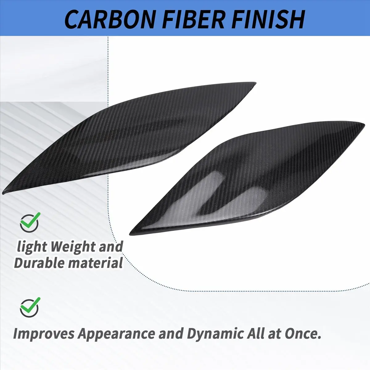 #00U Automotive Parts & Accessories,Car Headlight Eyebrows Eyelids Carbon Fiber Trim for FIAT BRAVO 2007+ (carbon fiber pattern)