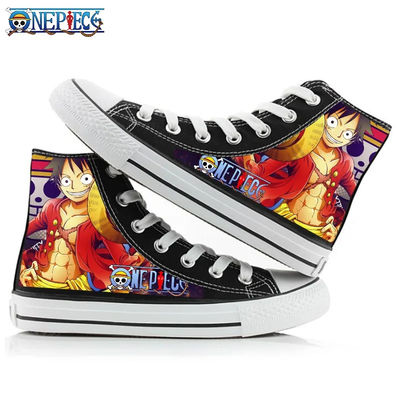 

New One Piece Creative Cartoon - Themed High - Top Canvas Shoes, Casual Canvas Shoe for Male and Female Students, Trendy Shoe