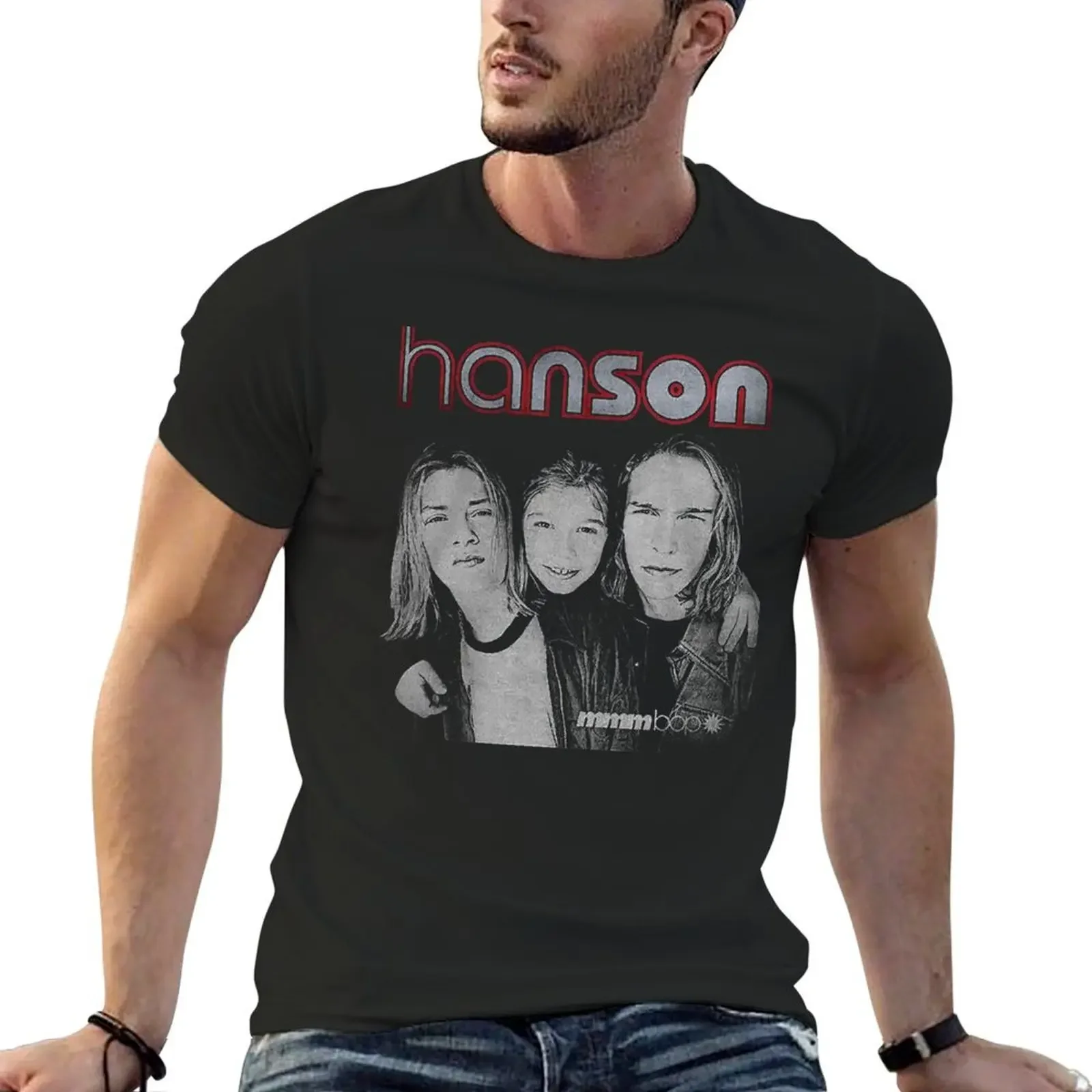 Hanson Band-футболка, милые топы, быстросохнущая футболка большого размера для мужчин