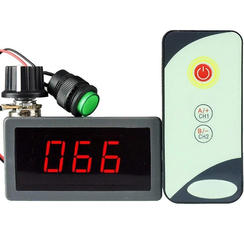 For  DC Motor Governor 6V12V24V Digital Display PWM Stepless Speed Control Board Switch Dimming Module