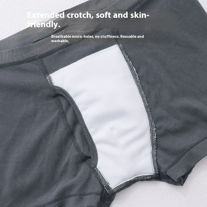 ‌ Intimo per incontinenza da uomo Slip boxer lavabili leggeri a tenuta stagna Protezione postoperatoria Comfort per anziani Comfort traspirante