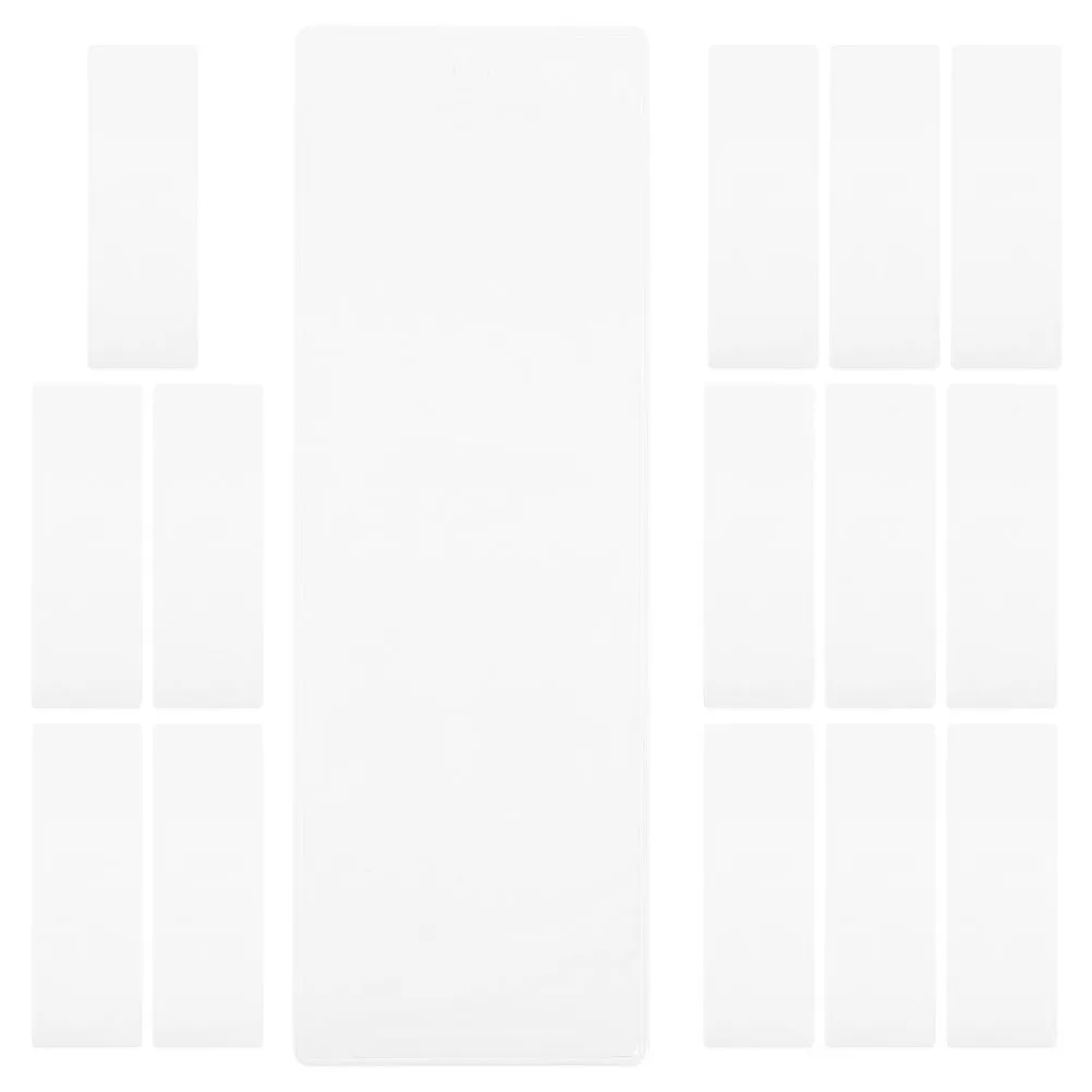 

15Pcs Clear Bookmark Protectors Plastic Sleeve Holder Waterproof Lightweight Crafting Bookmark Organizer Set Blank Sleeve Holder