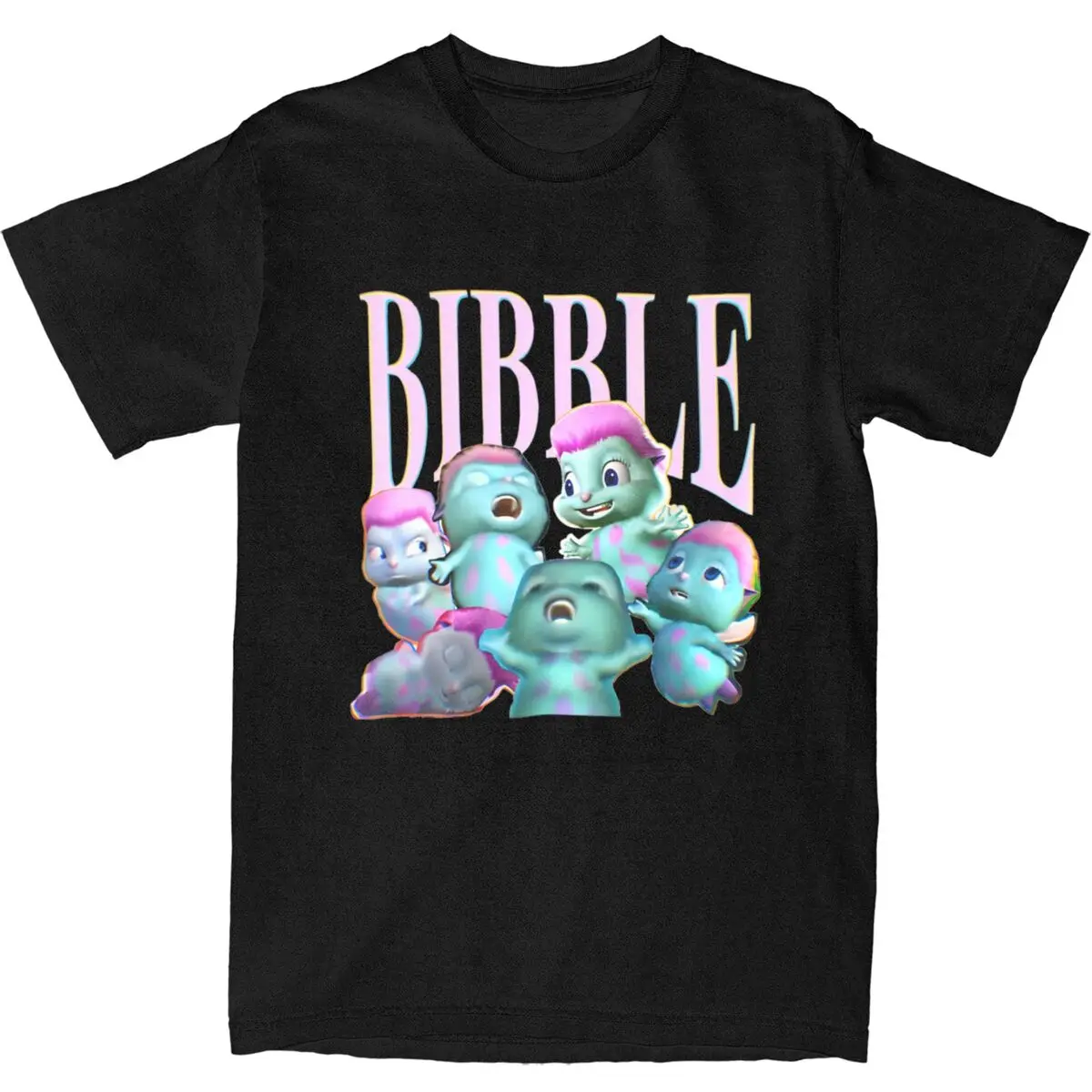 Pink Bibble T Shirt Summer Vintage T-Shirts Cotton Trending Tee Shirt For Man Short Sleeve Pattern Clothes