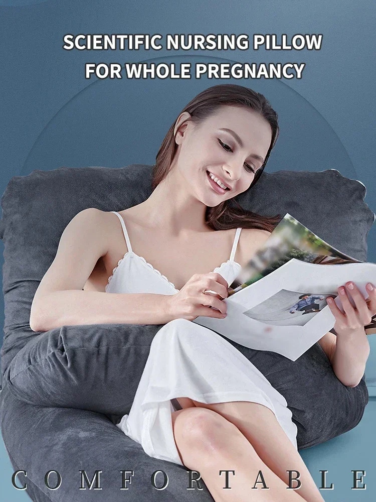 Maternity Pillow Four Seasons Universal Simple Soft Comfortable Belly Waist Leg Full Body U-Shaped Cushion Pregnant Pillow