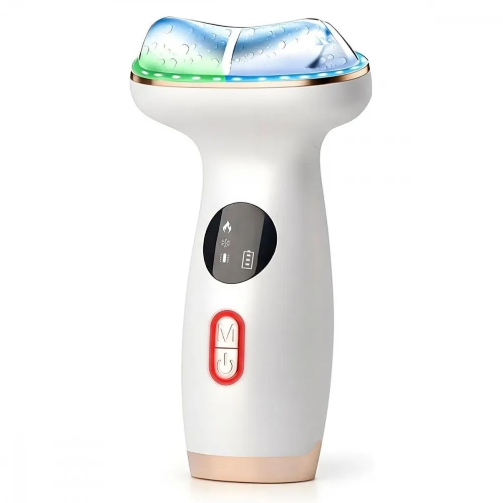 

Cold Heat Gua Sha Facial Massager, 7 Color Red Light Therapy Face Neck Lifting Sculpting Tool, Hot Electric Gua Sha Device