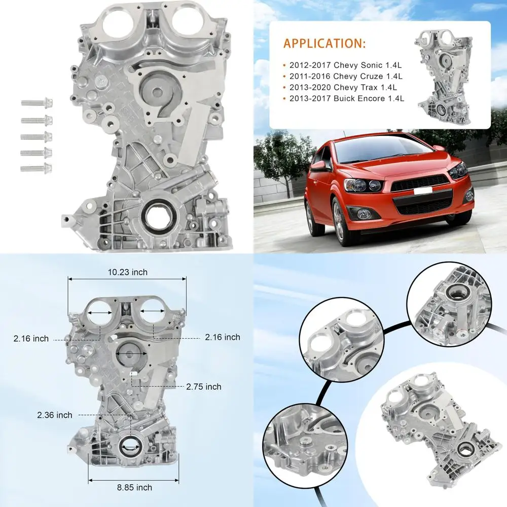 

Timing Cover Compatible with 2011-2021 Chevy Cruze Sonic Trax Buick Encore 1.4L Replace 25199424