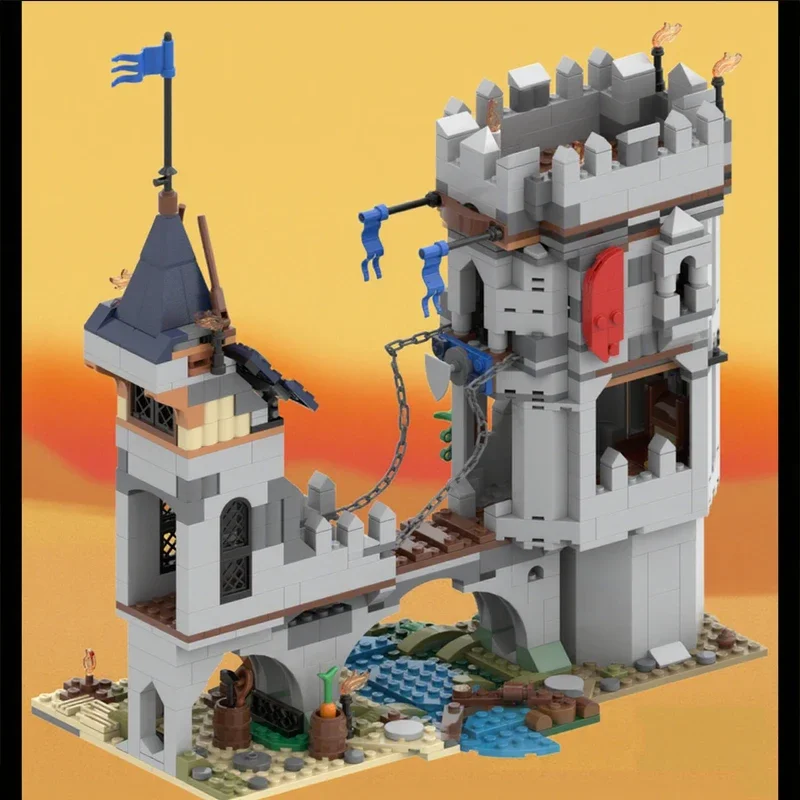 886pcs MOC Bridge Keep Building Blocks Ideal Present For Festive Building Adventures Festival Gift