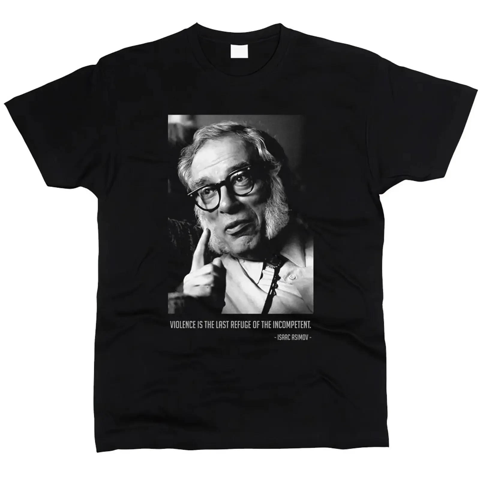 Camiseta para hombre Isaac Asimov, imagen 1 de 2, camiseta vintage lavada para uso diario, transpirable, suave, con gráfico de moda, cómoda