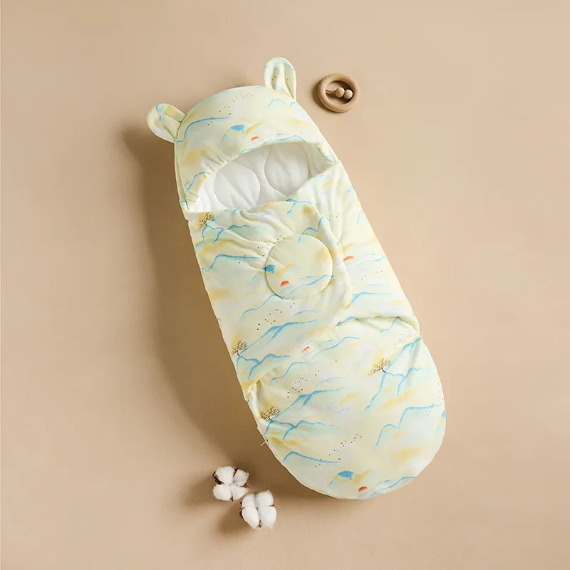 

Пеленание для новорожденных, спальный мешок, утолщенное одеяло из чистого хлопка для родов, переноска, предметы первой необходимости, плотная ткань для пеленания