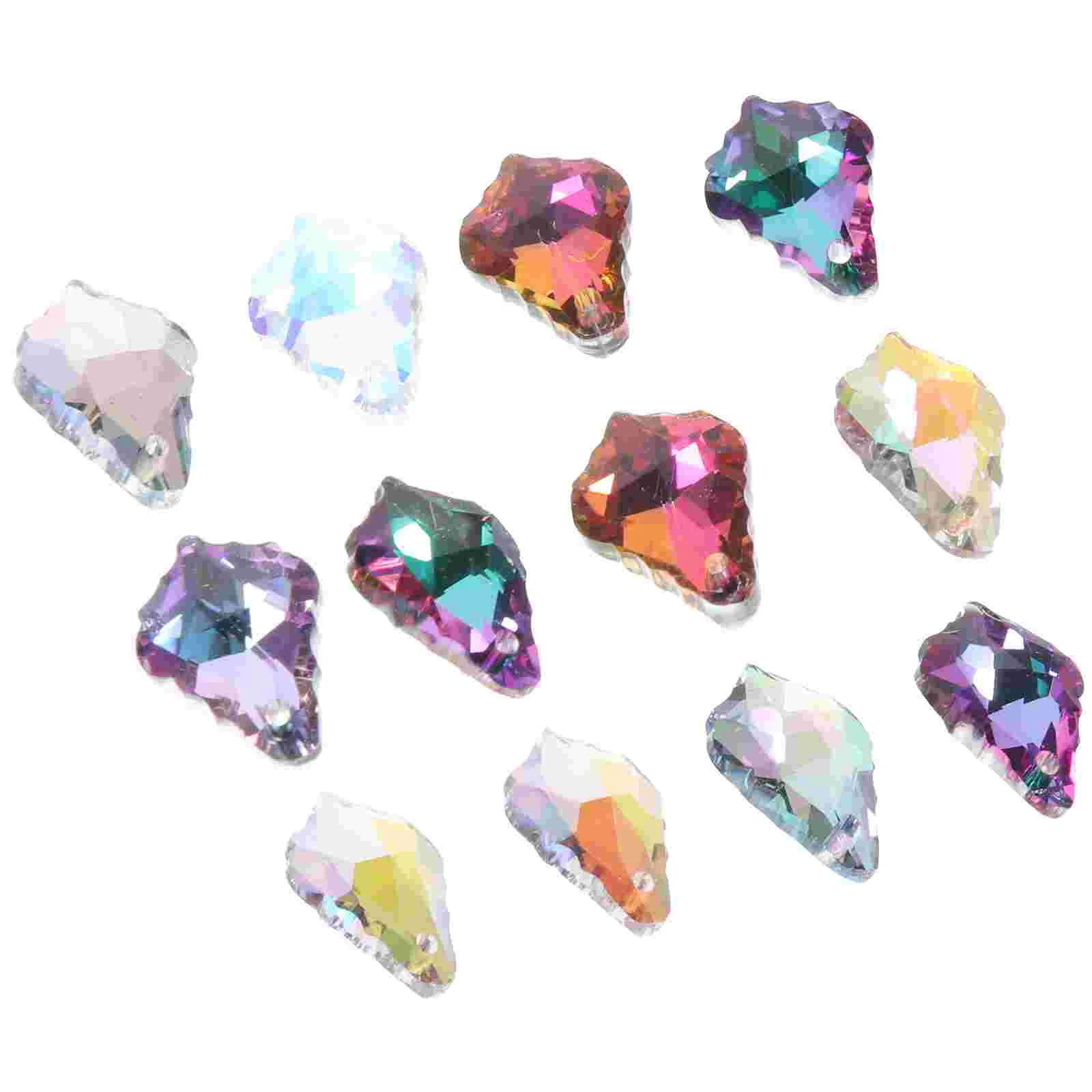 12 قطعة من المنشور المعلقة على شكل ورقة القيقب الكريستالية للغطاء لديكور كرة النوافذ المعلقة #6