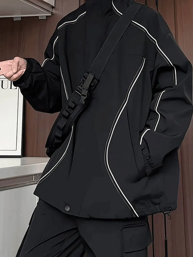 

Мужская спортивная куртка American Sle с воротником-стойкой, для активного отдыха, водонепроницаемая, ветрозащитная, из полиэстера и нейлона.