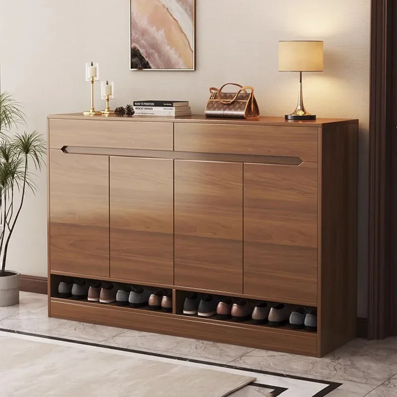 

Storage Rack Double Shoe Cabinets Simple Wood Vertical Waterproof Shoe Cabinets Door Minimalist Zapateros Living Room Cabinets