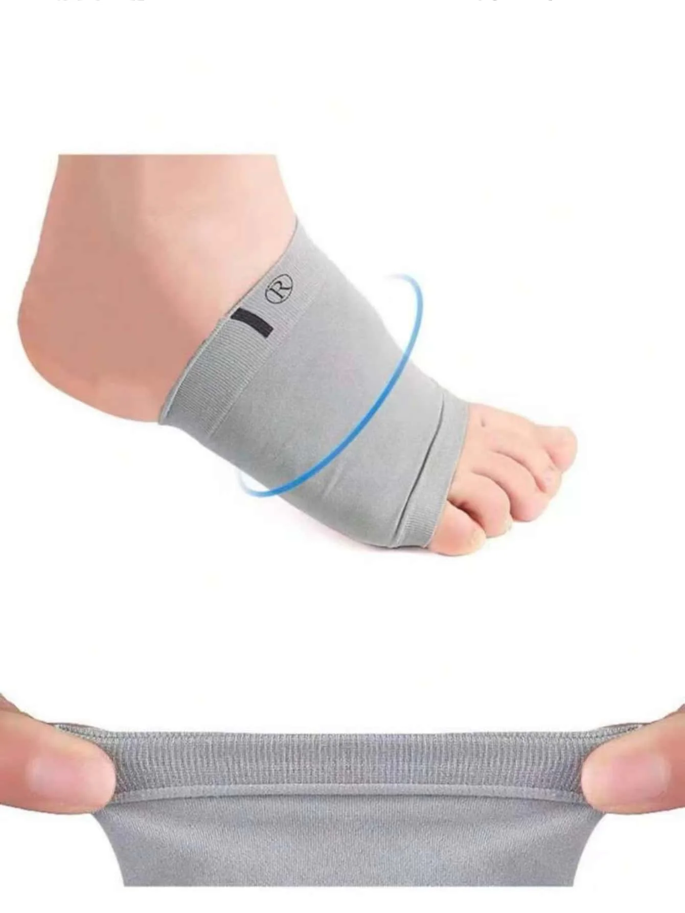زوج واحد من أكمام القدم الداعمة للقوس، ودعم قوس للجنسين مع وسادات سيليكون، وتخفف ضغط المشي #3