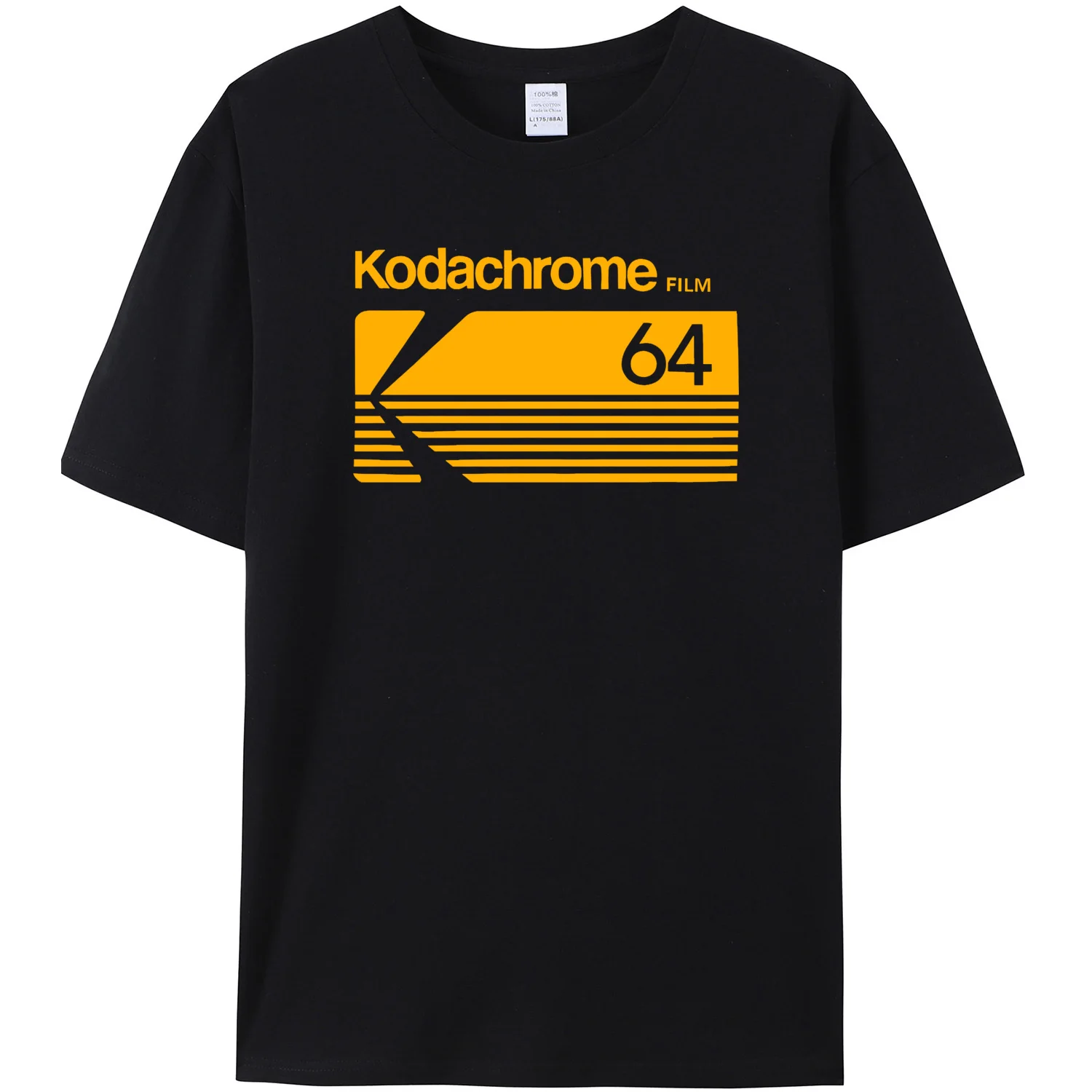 Fashion Kodak Kodachrome Logo T Shirt Men Short-Sleeve Photographer T-shirts Summer Tee Tops Pure Cotton Oversized Tshirt Merch