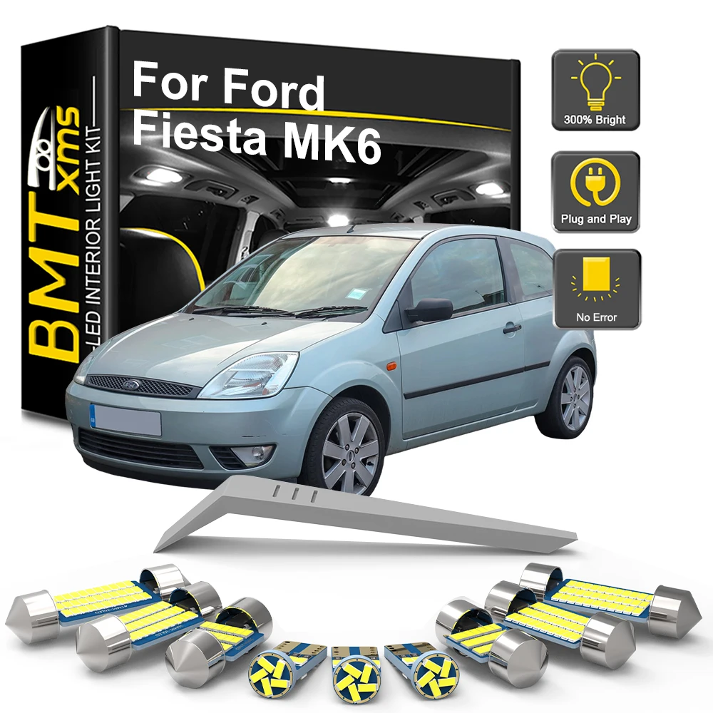 For Ford Fiesta MK6 2000 2001 2002 2003 2004 2005 2006 2007 2008 LED Car Trunk Lamp Canbus, 5/9PCS LED Interior Light Bulb Kit
