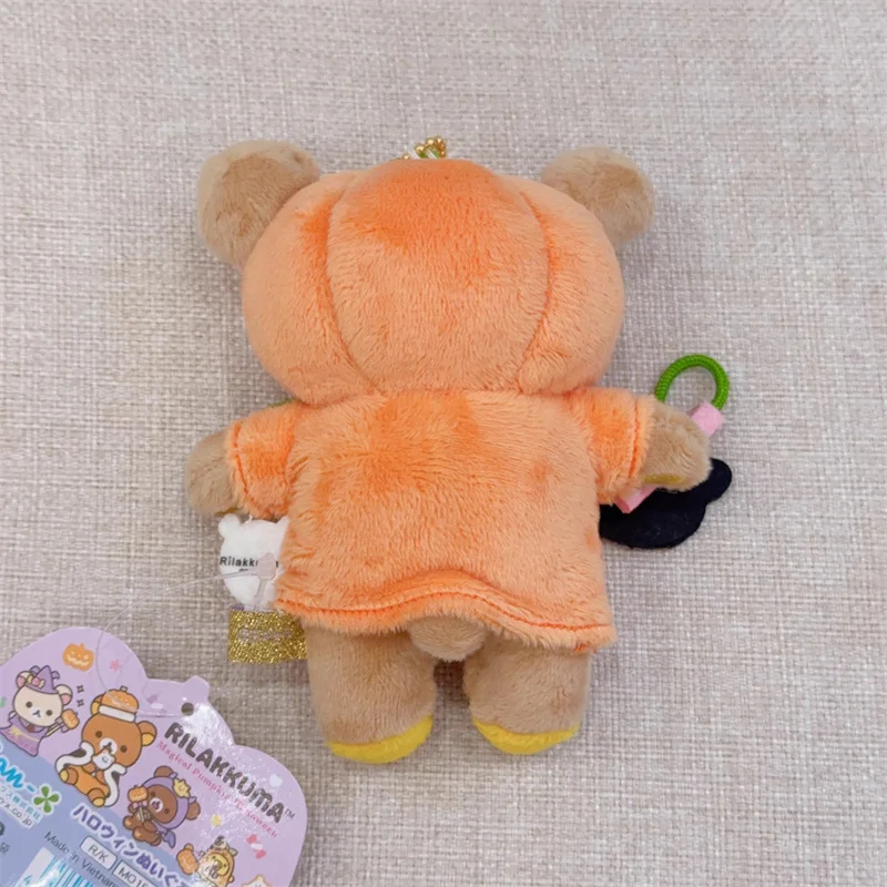 Pluszak Rilakkuma Dynia Halloween Demon Kiiroitori Kurczak Kawaii Śliczne Breloczki do Kluczy Zawieszka do Torby Łańcuszek do Kluczy Zabawki dla Dziewczynek