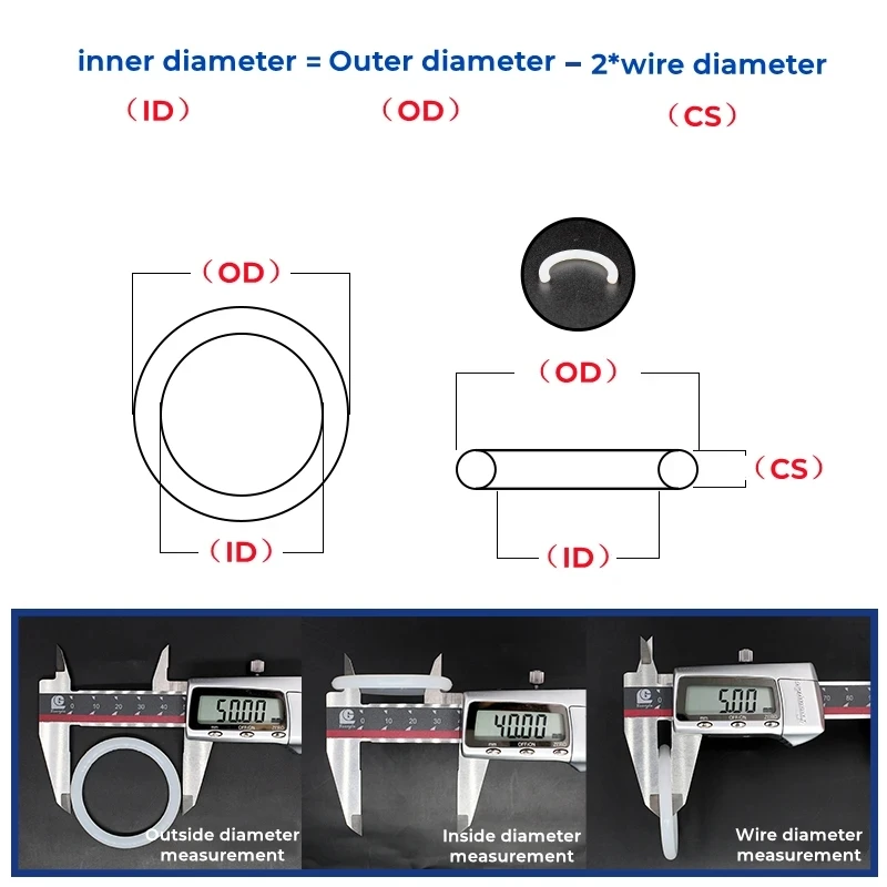 10~200Pcs VMQ White Silicone O-ring Gasket CS 1/1.5/2mm OD 3~90mm Food Grade Waterproof High Temperature Resistant Seal Rings