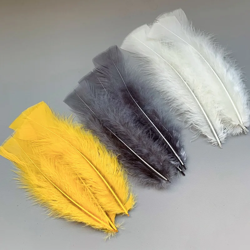 

10-17cm Turkey Feathers White Black Flat Feather Plumes for DIY Crafts Wedding Jewelry Decoration Accessories