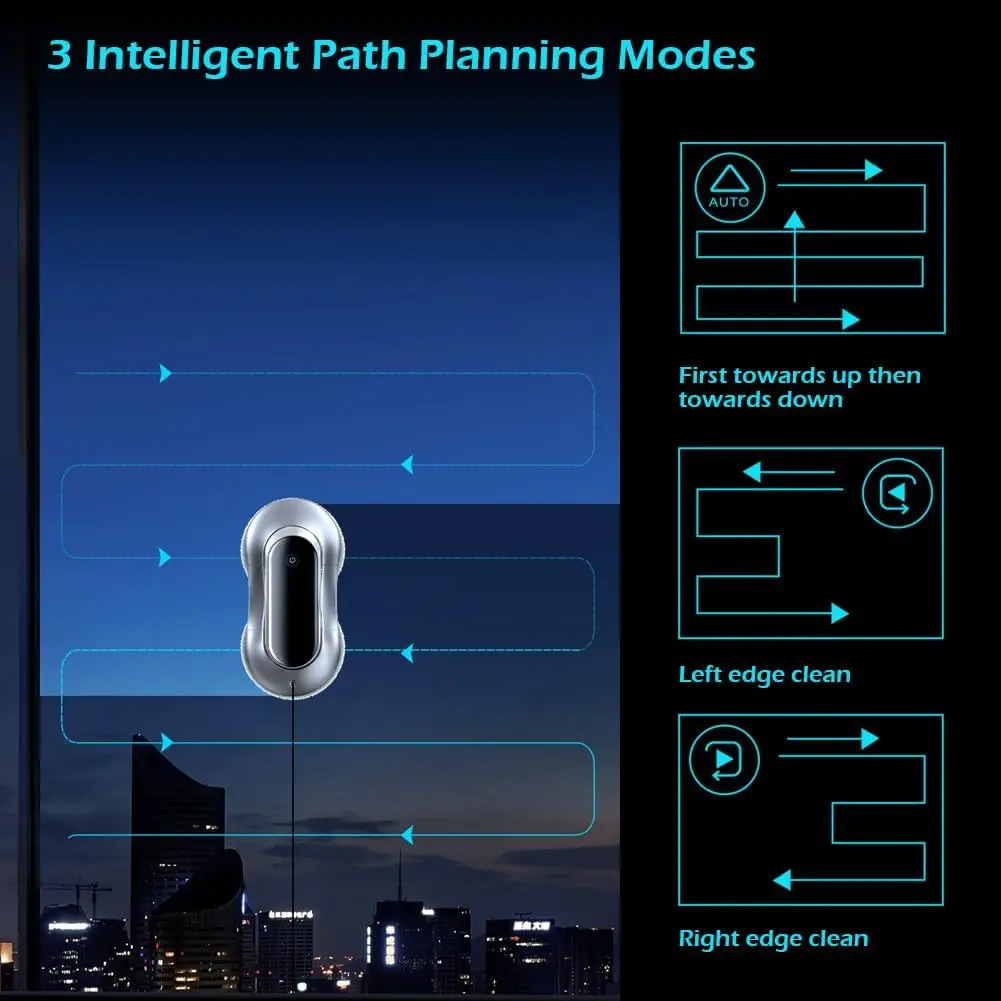 New Automatic Window Washer Cleaner with Water Spray Robot Window Cleaner Low Noise Window Washer Machine