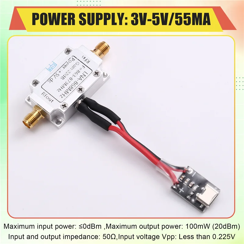 A10R 868Mhz RF Amplifier Module Low Noise(For LNA) For Image Transmission Range Extender TYPE C