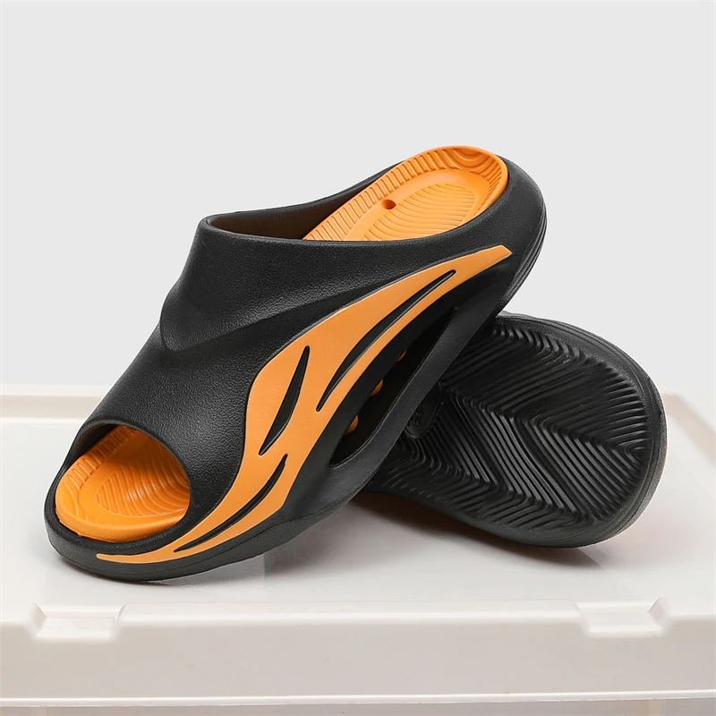 2025 New Men's Slippers Outdoor Beach Sandals Indoor Comfortable Soft Slides Flip-flops Men Women Bathroom Shoes Home Slippers