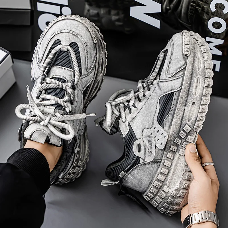 

2025 New Summer Men Shoes Trendy Luxury Versatile Platform Thick Bottom Casual Sneaker Outdoor Tennis Run Shoe Zapatillas Hombre