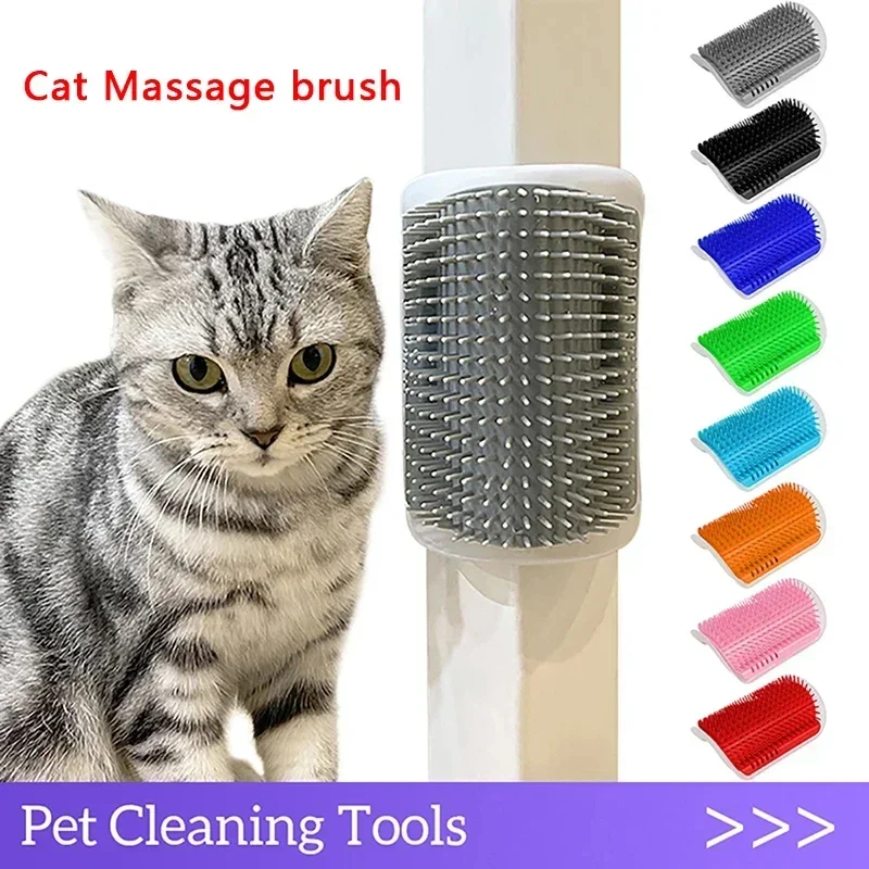 

Cat Self Groomer With Catnip Soft Cats Wall Corner Massage Cat Comb Brush Rubs The Face With A Tickling Comb Pet Grooming Supply