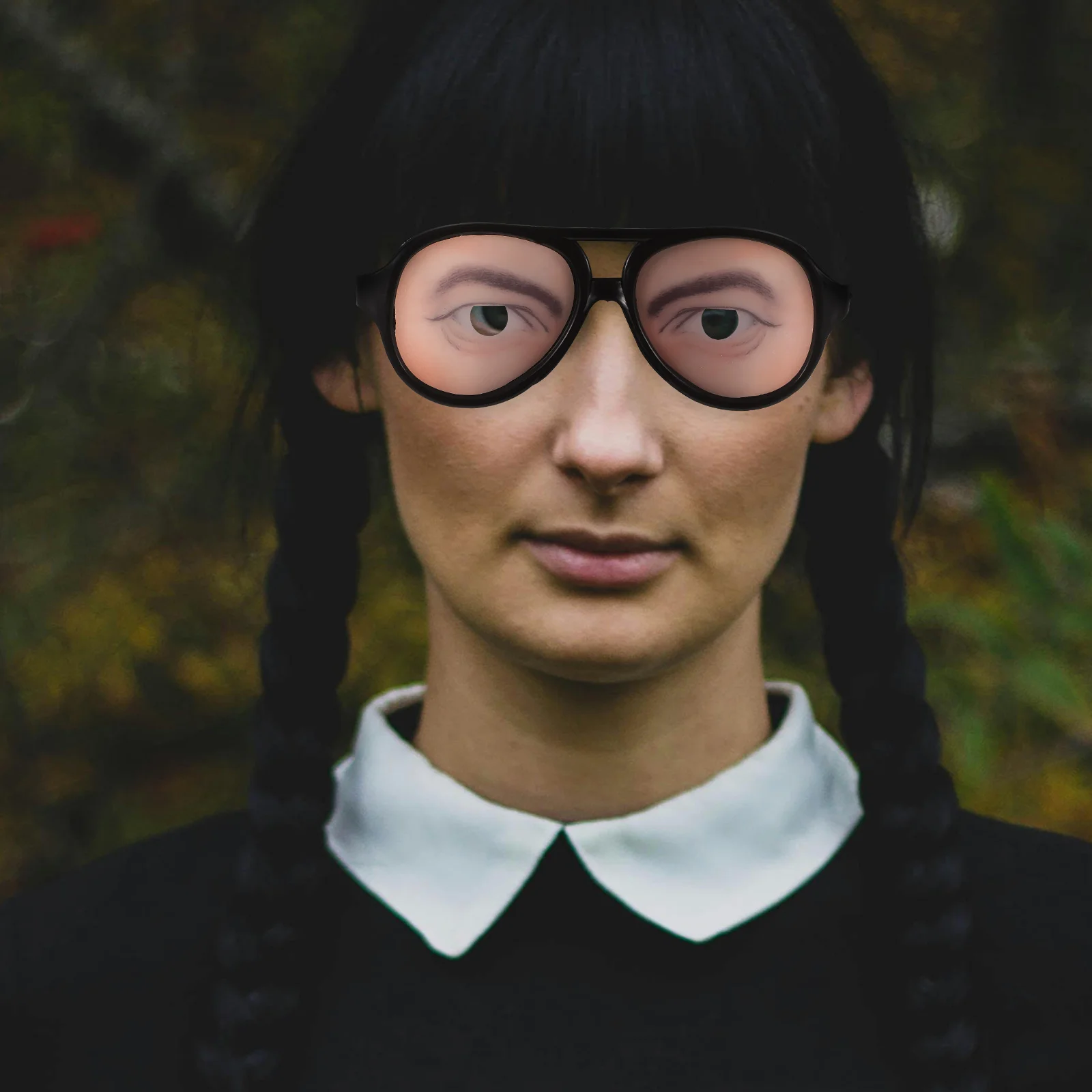 

8 Pcs Funny Glasses for Halloween Party Adults Novelty Eyewear Plastic Lightweight prank glass dress up photo prop