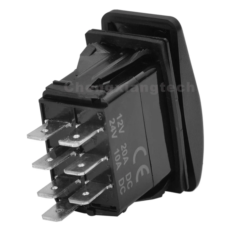 12 V 24 V wasserdichter Wippschalter für Boote, 5-poliger SPST-EIN-Off- Schalter, 12 V/20 A, 24 V/10 A, mit LED-Licht für PKW, LKW, Marine  34