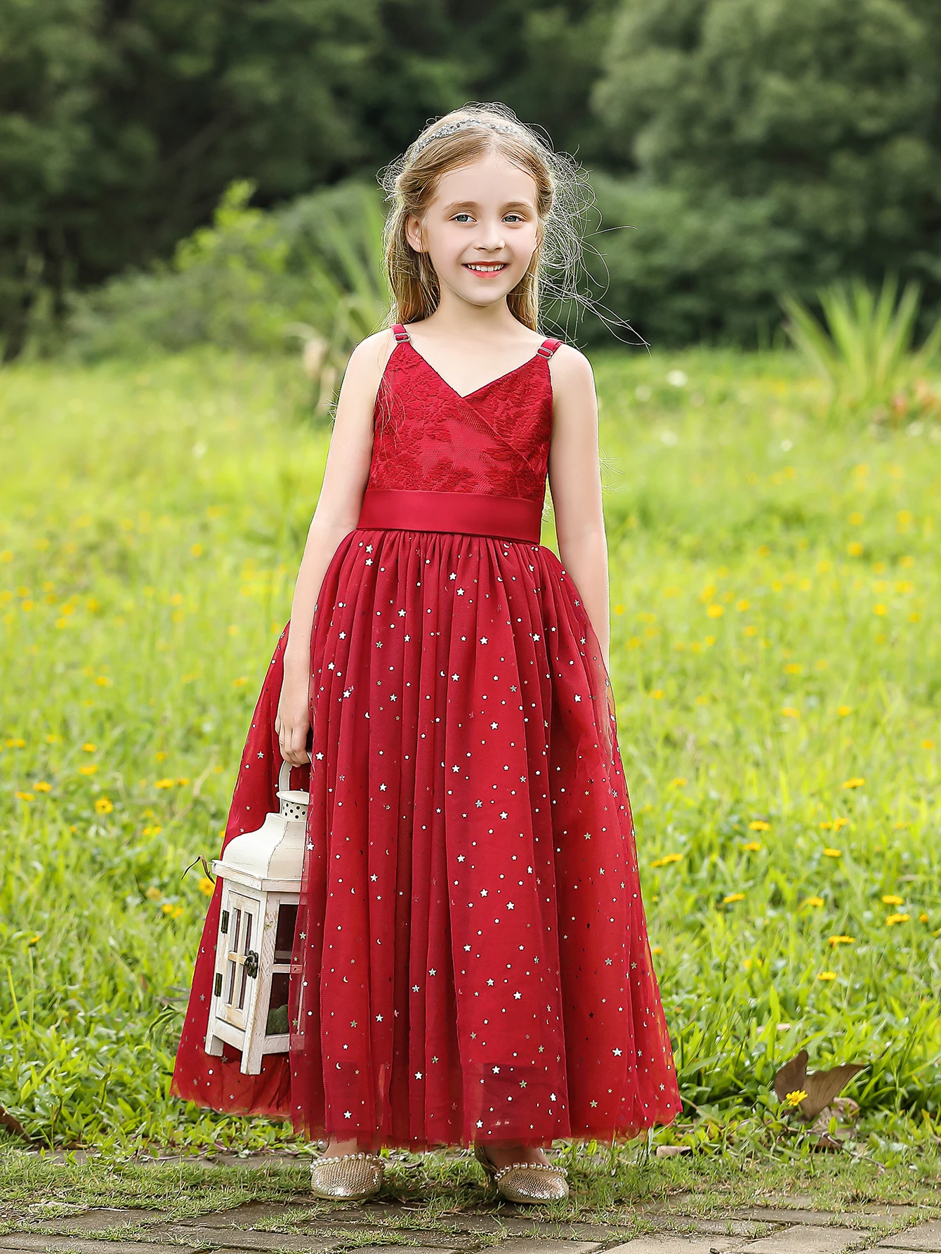 Young Girl Kids Clothes Wholesale Elegant High Quality Lace Kids Puffy Party Dress