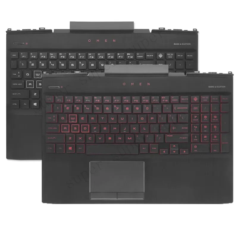 Original Keyboard For HP Omen 15-DC 15-dc1055TX TPN-Q211 Laptop Palmrest Top Case Backlit Gamer Keyboard L30195-001 L30194-001