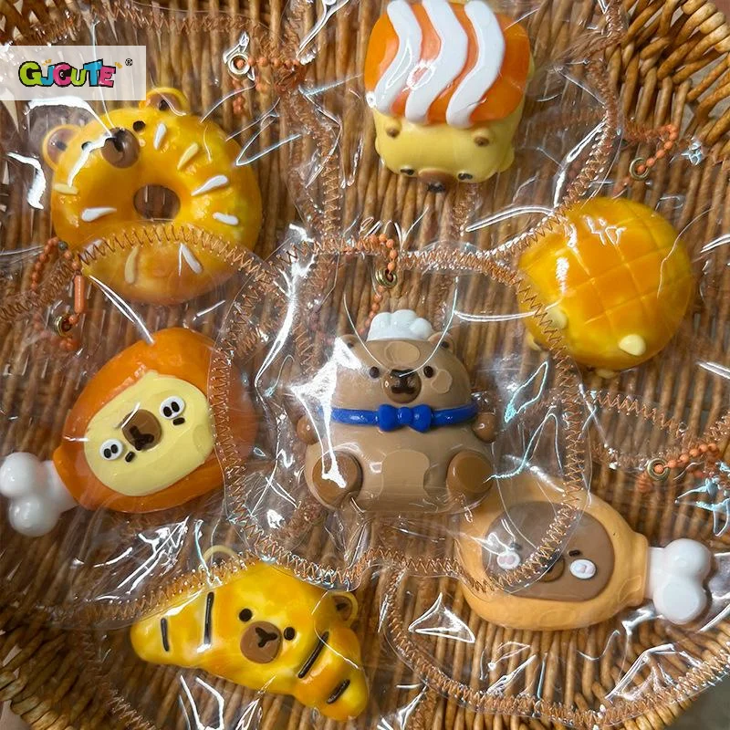Süßes lustiges Capybara Pinch Squeeze Toy Silikon Stress Relief Toy Cream Mud Feel Dekompression Slow Rebound Toy Schlüsselanhänger Charm Geschenke