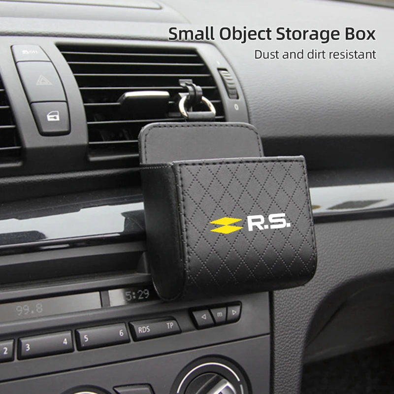 Car Air Vent Storage Box Small Object Organizer Case Hanging Packet For Renault Koleos Megane Espace Kadjar Duster Symbol Scenic