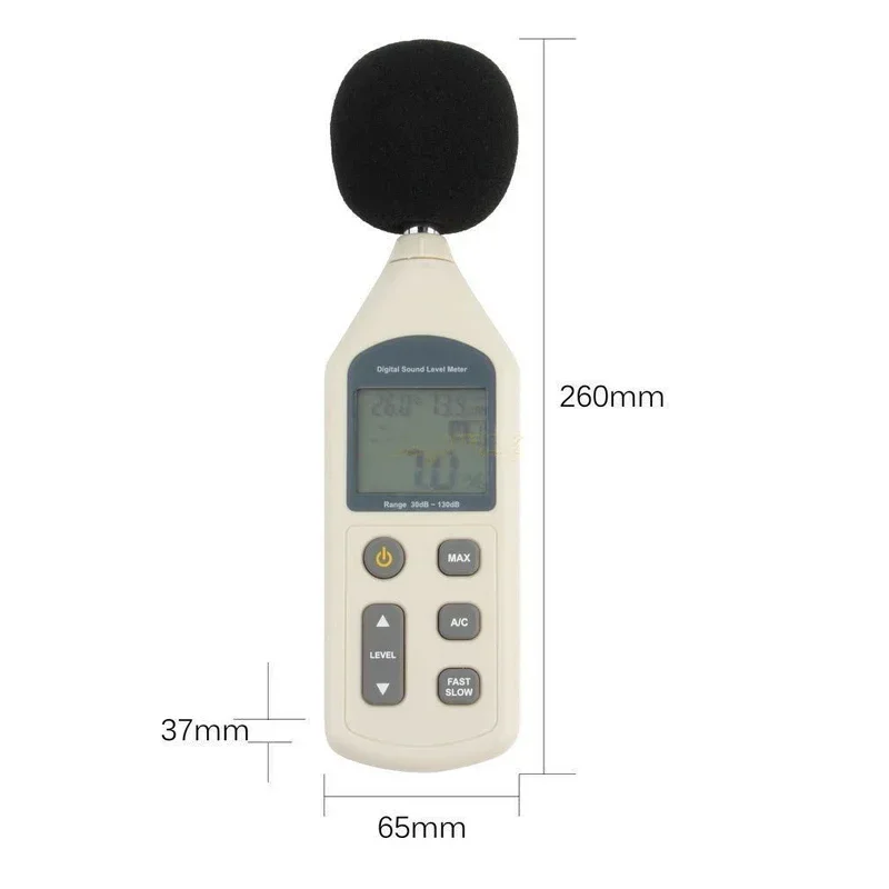BENETECH GM1357 Digital Sound Level Meter Noise Measuring Instrument 30-130dB High Precision Handheld Noise Level Decibel Meter