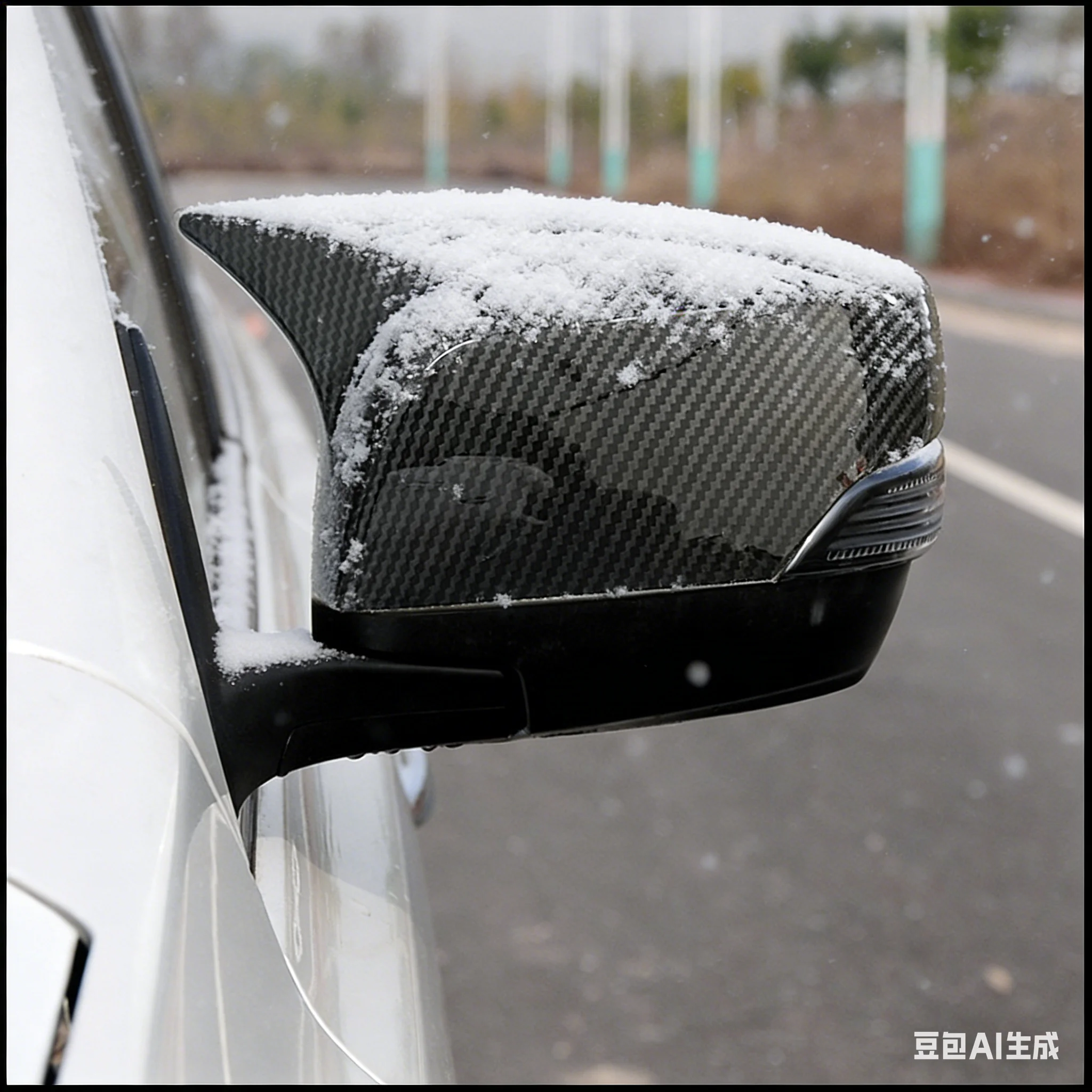 

For Subaru XV 2012~2016 Rearview Mirror Cover Cap Trim With OX Horn Decorate Car Styling Auto Accessories