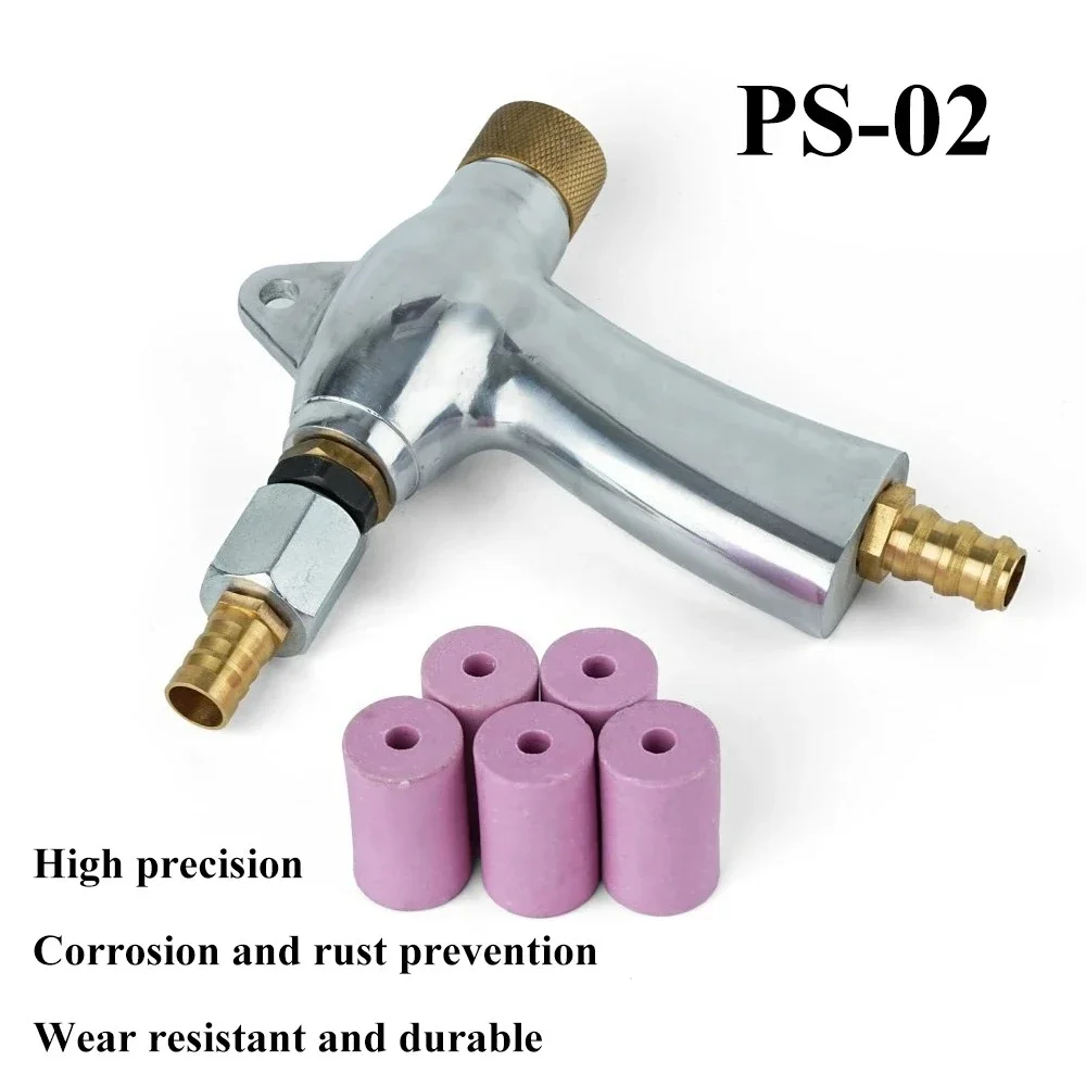 PS-02 Sand Blasting Gun With 2pcs Ceramic Blasting Nozzles For Sandblasting Machine