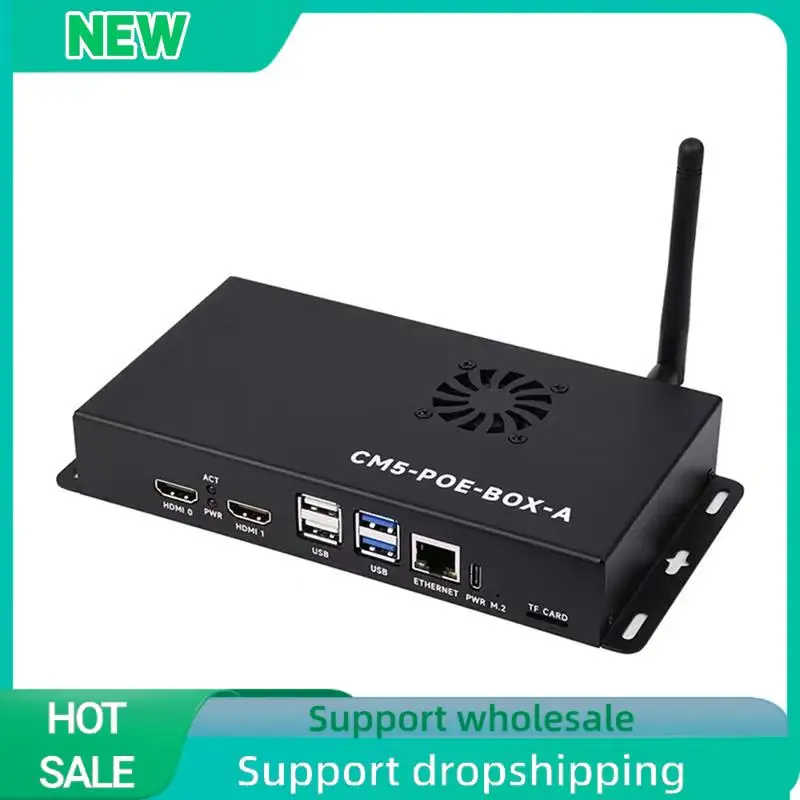 

Solid For Raspberry Pi Compute Module 5 IO Board Kit With Poe Gigabit Ethernet RJ45 For Rpi CM5 Poe Expansion Board UK PLUG
