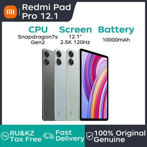 Xiaomi Tablet Chinese Rom Redmi Pad Pro 2024 12.1“ 2.5K 120Hz Snapdragon 7s Gen 2 10000mAh  Quad speakers Dolby Atmos Tablet Pc