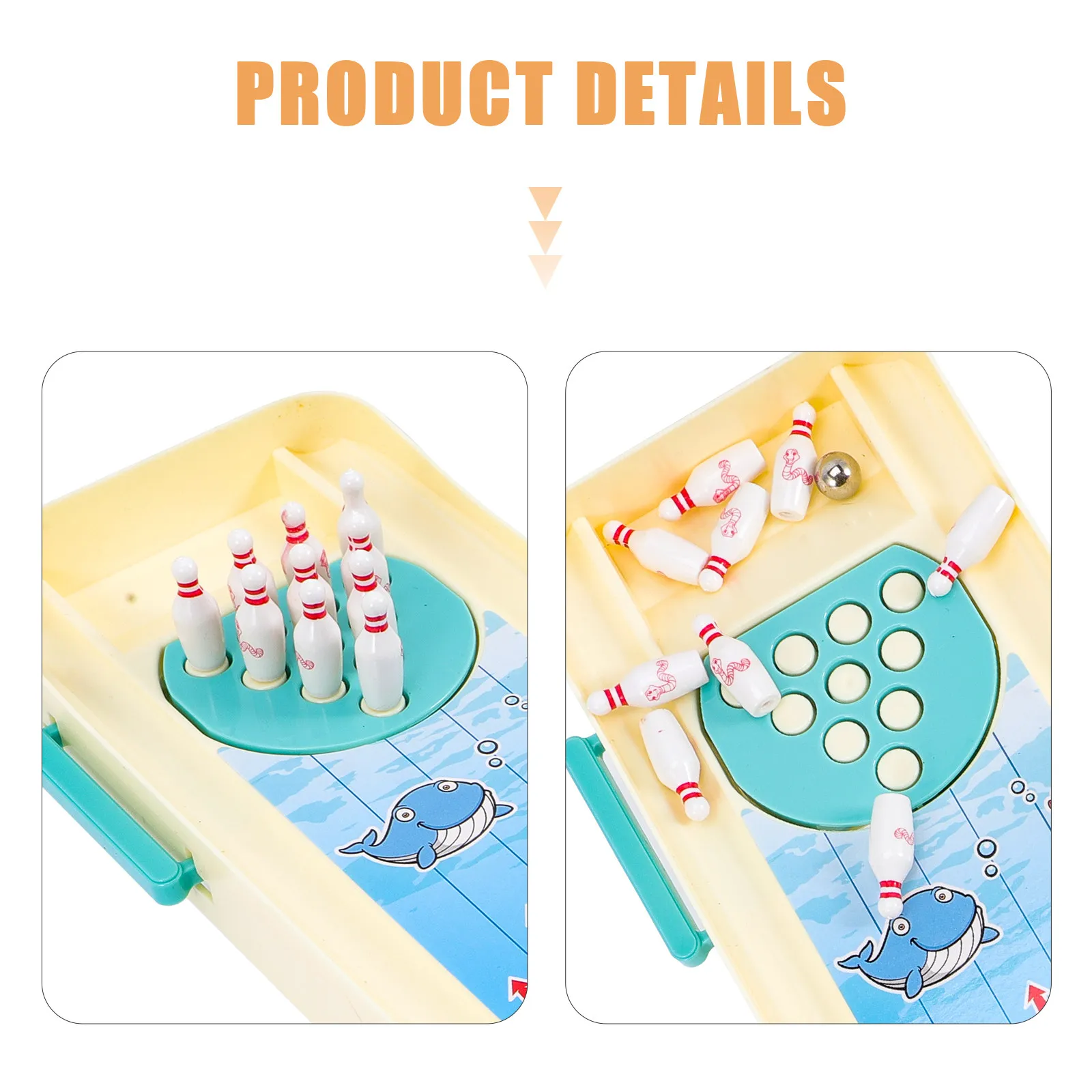 

1Set Kids Bowling Set Indoor Mini Table Game Strong Non-Deformed Playset for Toddler Athletic Training Home Office