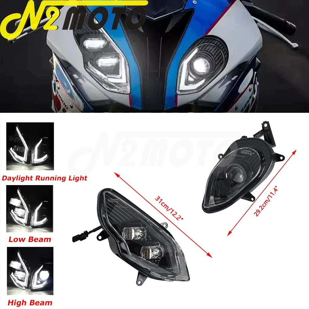 S1000RR LED Headlight E24 E-mark Motorcycle Light Hi/lo Beam Plug and Play Head Lights For BMW S1000 RR K46 2015 2016 2017 2018