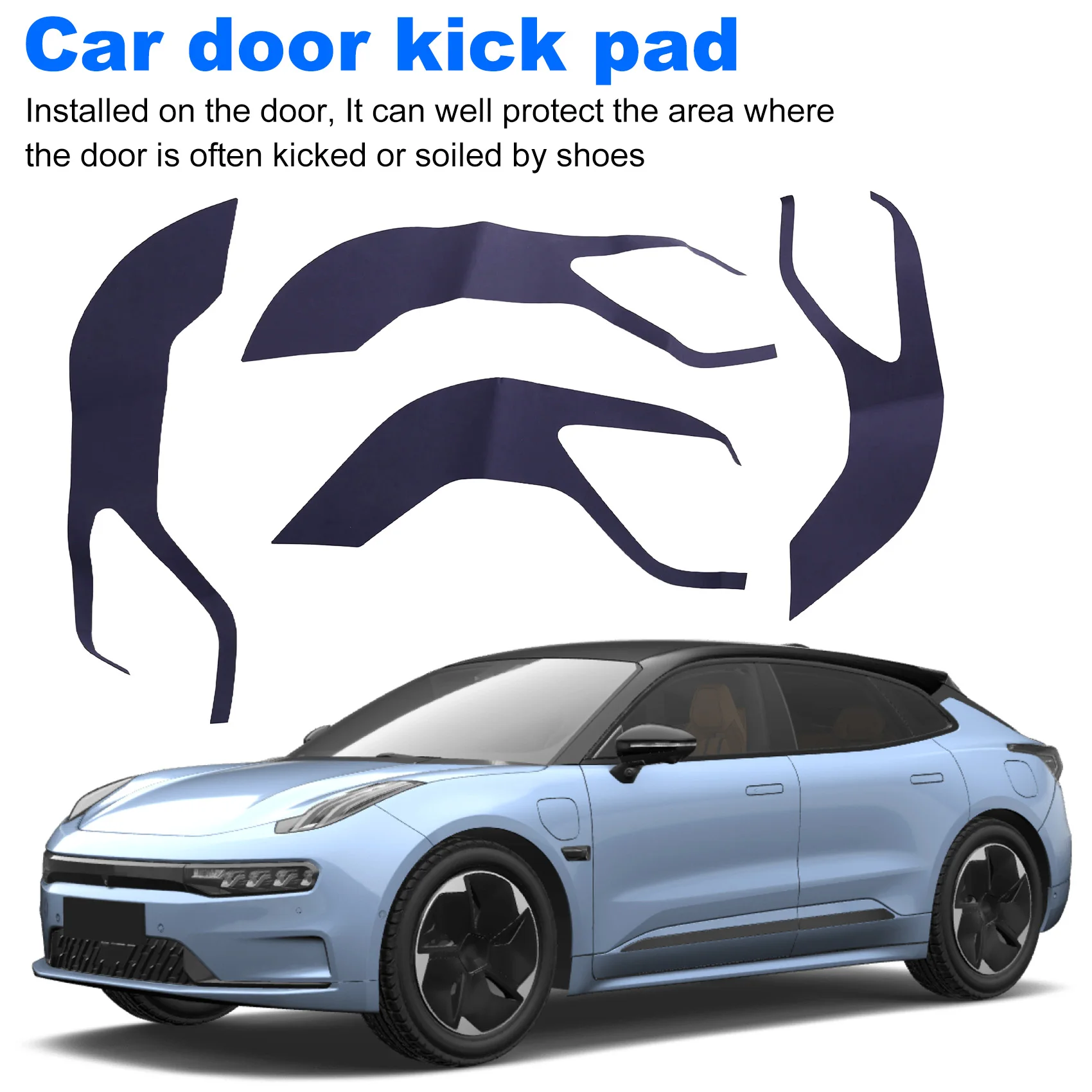 

Firmly For Zeekr 001 Suede Car Door Kick Pad Door Panel Protective Pad Anti-Dirty Pad