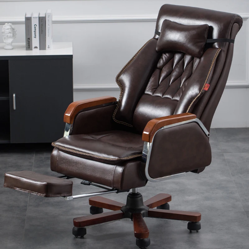 Design Recliner Ergonomic Office Chair Computer Massage Modern Metal Salon Chair Hand Wheels Sillas De Oficina Office Furniture