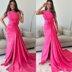 Customized Fashion Prom  Sexy Casual  Strapless Ball gown Quinceanera Dress Flower Draped Sweep/Brush Charmeuse Evening  프롬드레스