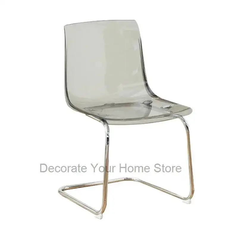 Acrylic Bar Manicure Dining Counter Chair Outdoor Modern Dining Chair Transparent Balcony Chaises De Salon Furniture HD50CY