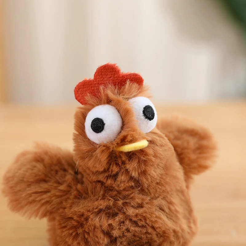 Cartone animato pollo peluche portachiavi ciondolo borsa decorazione appesa simpatico peluche gallina gallo bambola ornamento portachiavi auto regalo per bambini