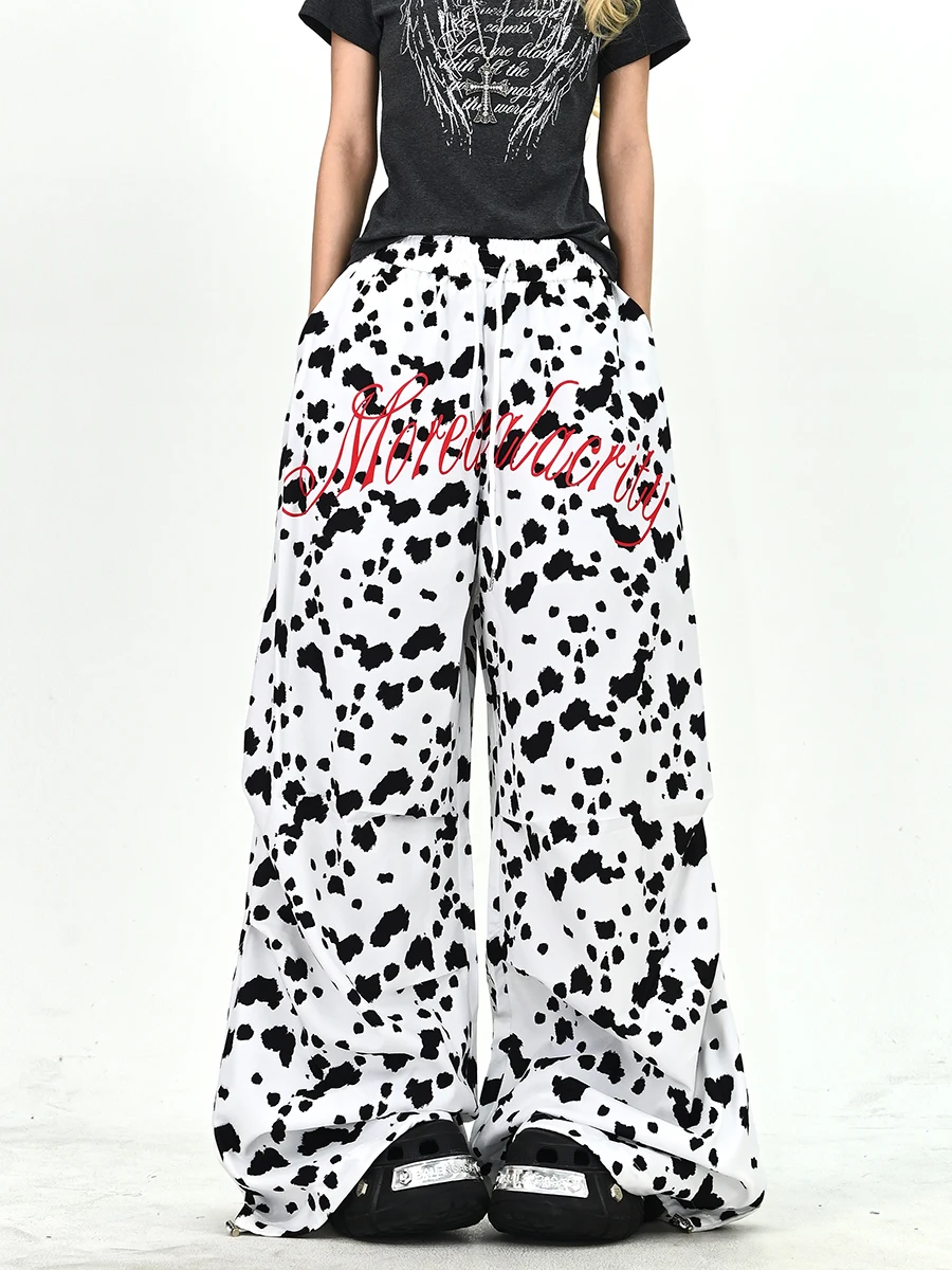 

Повседневные женские брюки с широкими штанинами и буквенным принтом, весна 2026, новые, свободные, в американском уличном стиле, удлиненные, модные