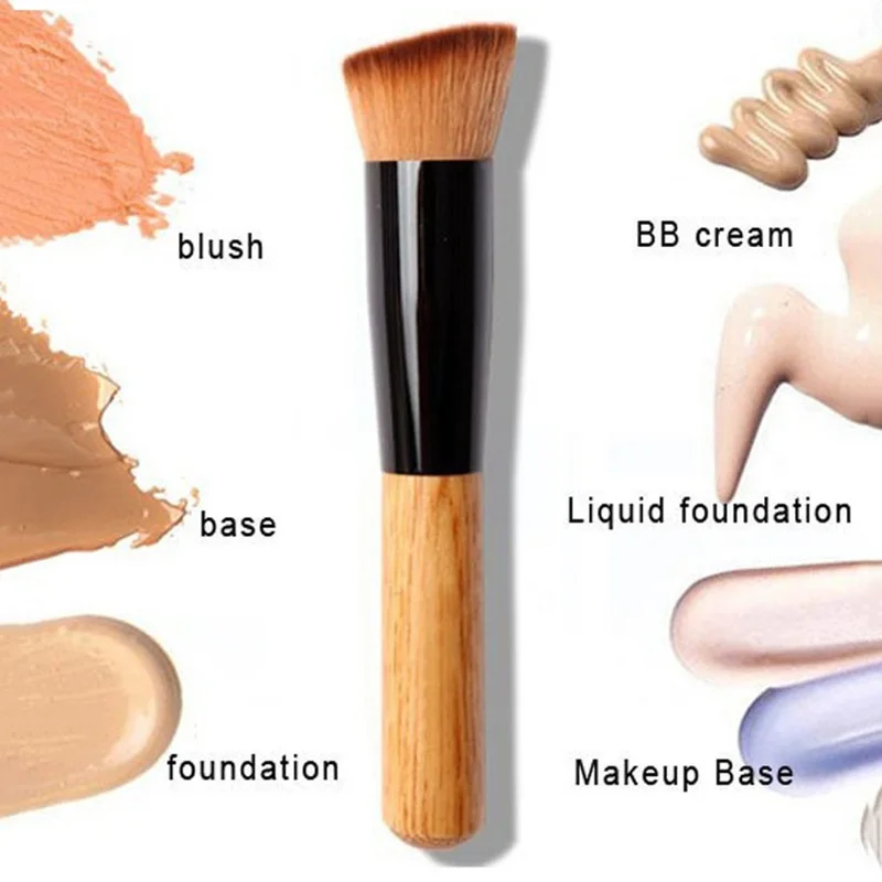 1Pcs Multi-functional Foundation Makeup Brush Loose Powder Fraxinus Mandshurica Oblique Head Powder Blusher Brushes Beauty Tool