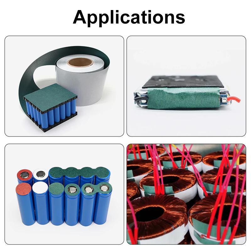 Green Barley Paper Insulation Gasket 18650/21700 Li-ion Battery Pack Cell Insulated Pads Adhesive Protect Wrap Width 25 - 500mm