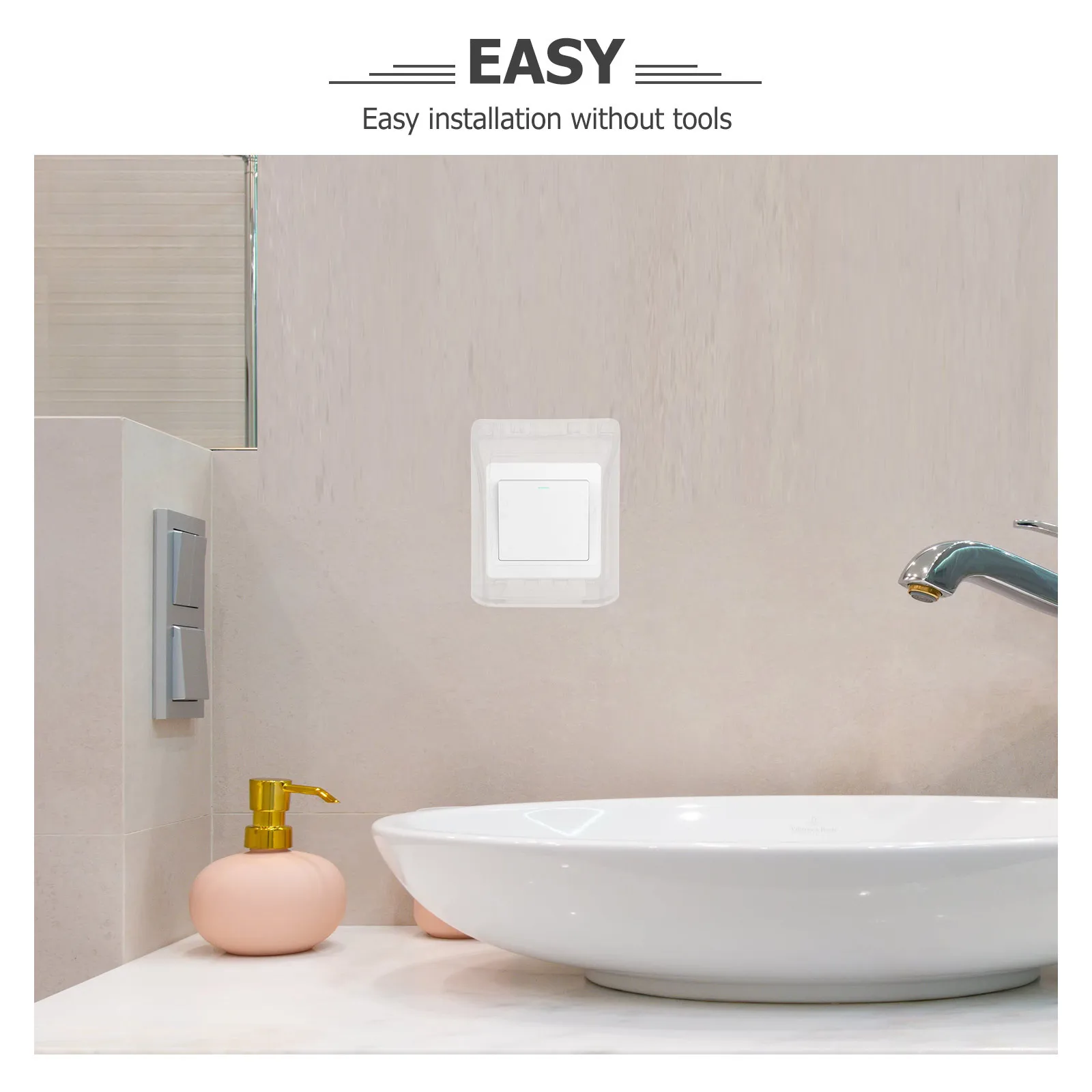 

High Transparency Socket Box Easy Install No Tools Needed Outdoor Bathroom Plug Protection Cover Electrical Outlet Case